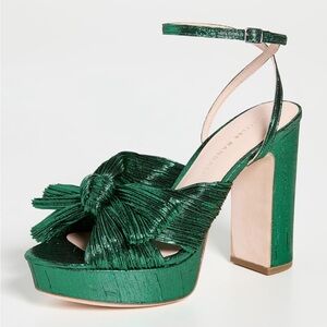 Loeffler Randall Platform Emerald Green Shoes. Worn twice. Size 10 - in box.